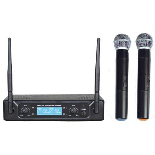 SET DOPPIO RADIOMICROFONO UHF A FREQUENZ